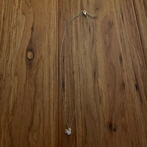 authentic disney miney mouse silver diamond necklace